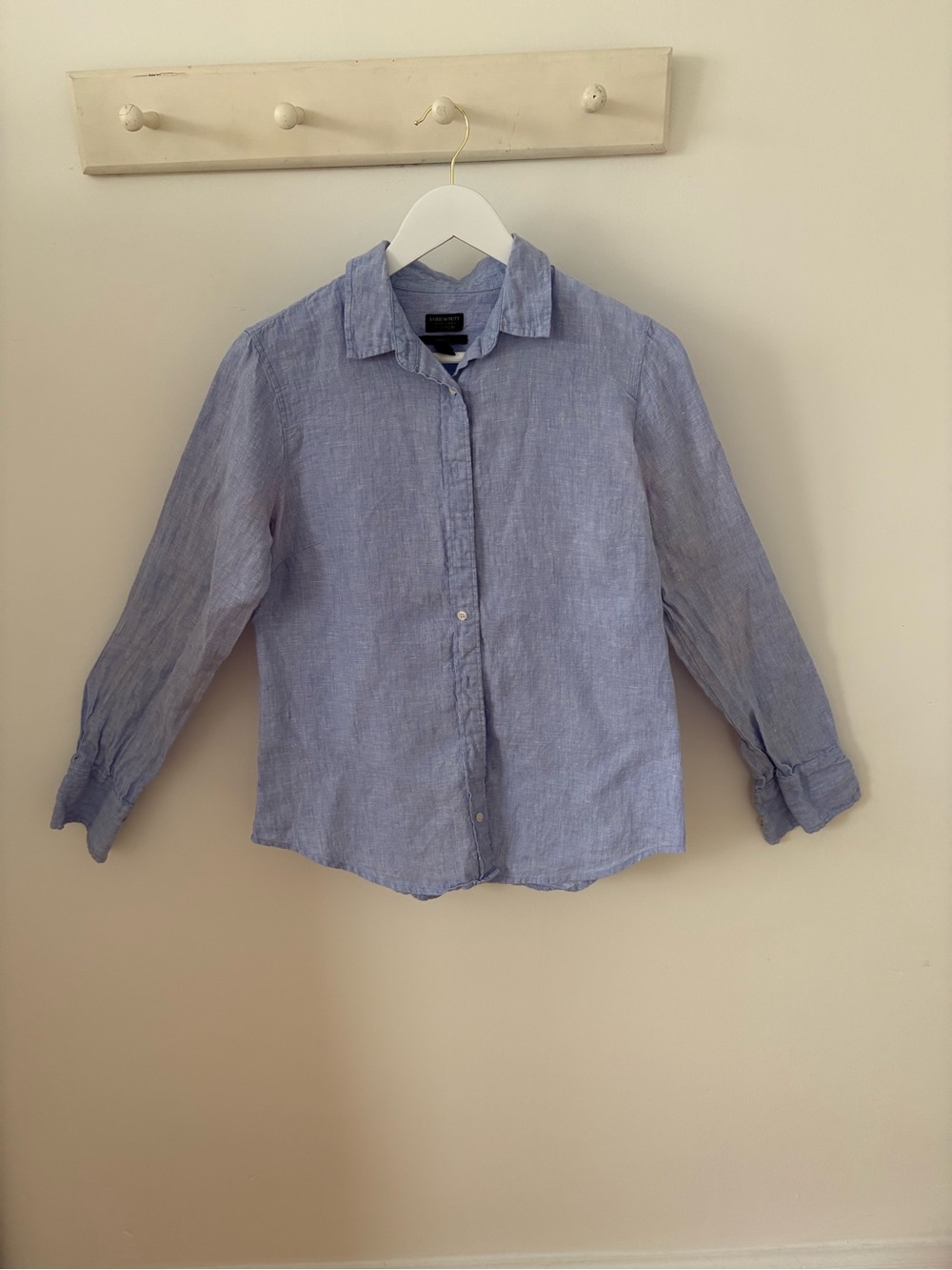 J. Crew Light Blue Linen-Blend Button-Down Shirt